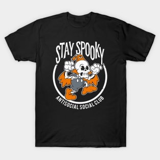 Stay Spooky - Antisocial Social Club - Creepy Cute Rubberhose Skeleton T-Shirt